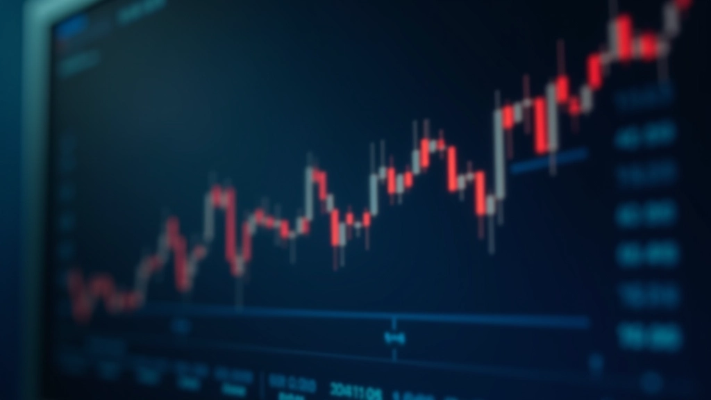 Graf devizového kurzu s růstovým trendů a červenými značkami důležitých bodů